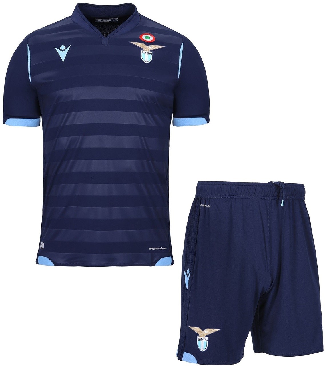 Camiseta Lazio Replica Tercera Ropa Niños 2019/20 Azul Marino